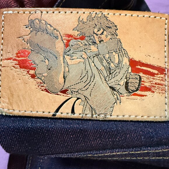 Street Fighter x Naked & Famous Ken Shoryuken Selvedge denim jeans size 30 Easy - Picture 11 of 16